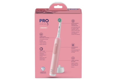 Oral B Pro3500 Rechargeable Tootbrush With Travel Case - Pink