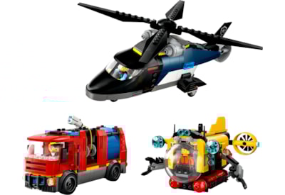 Lego® City Helicopter Firetruck & Submarine Remix Lego® City Helicopter Firetruck & Submarine Remix