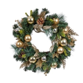 Three Kings Baubly Wreath Gold 40cm Three Kings Baubly Wreath Gold 40cm