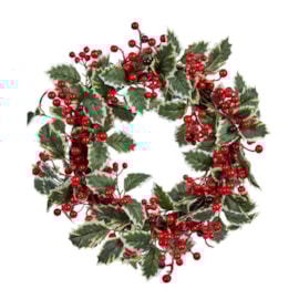 Three Kings Holly Berry Wreath 40cm