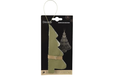Tree Decoration Paper Tree Green Champagne Painted Edge Fsc 100% 15Cm Tree Decoration Paper Tree Green Champagne Painted Edge Fsc 100% 15Cm