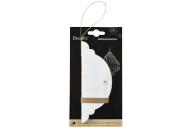 Tree Decoration  Paper Onion White Champagne Painted Edge Fsc 100% 15Cm