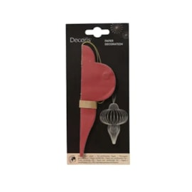 Tree Decoration Paper Ornament Red Gold Glitter Fsc 100% 15Cm Tree Decoration Paper Ornament Red Gold Glitter Fsc 100% 15Cm