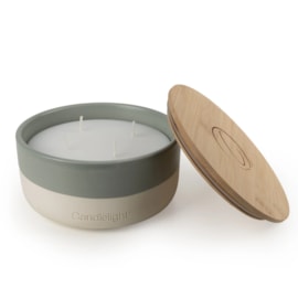 4 Wick Ceramic Candle Blue Reactive Glaze