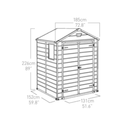 Keter Manor Shed 6X5Ft Grey Keter Manor Shed 6X5Ft Grey