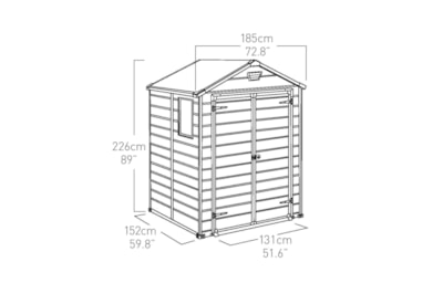 Keter Manor Shed 6X5Ft Grey Keter Manor Shed 6X5Ft Grey