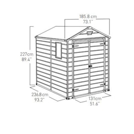 Keter Manor Shed 6X8Ft Grey Keter Manor Shed 6X8Ft Grey