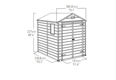 Keter Manor Shed 6X8Ft Grey Keter Manor Shed 6X8Ft Grey