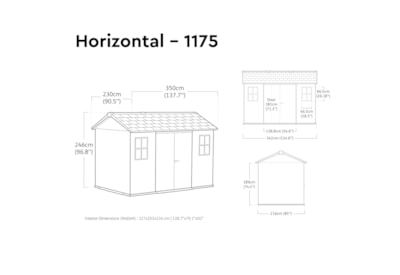 Keter Newton 2.0 Shed Grey 7511