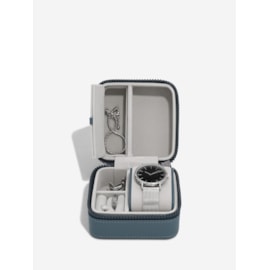 Stackers Travel Jewellery & Watch Box Blue