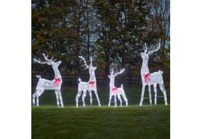 Three Kings Glitter Twist Reindeer Silver 95cm Three Kings Glitter Twist Reindeer Silver 95cm