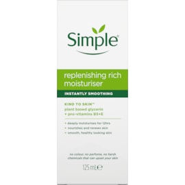 Simple Replenishing Rich Moistuiser 125Ml Simple Replenishing Rich Moistuiser 125Ml