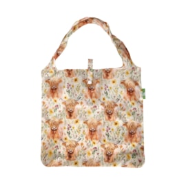 Eco Chic Beige Floral Highland Cow Shopper Eco Chic Beige Floral Highland Cow Shopper