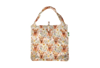 Eco Chic Beige Floral Highland Cow Shopper Eco Chic Beige Floral Highland Cow Shopper