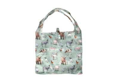 Eco Chic Sage Farm Animals Shopper