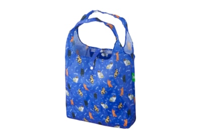 Eco Chic Blue Beloved Cats Shopper