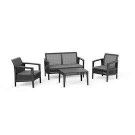 Keter Atlas Linea 4 Seater Lounge Set - Graphite