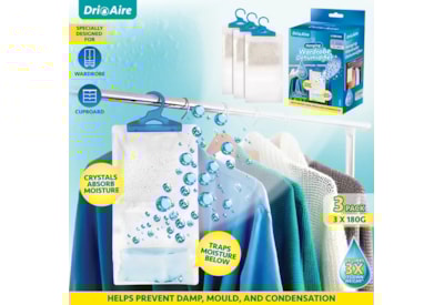 Dri Aire Wardrobe Dehumidifier 3Pc Bonus Bag
