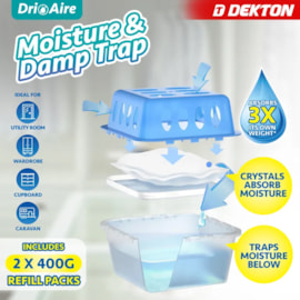 Dri Aire Moisture And Damp Trap Plastic Box with Two 400g Pouches