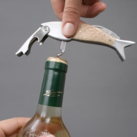 Kikkerland Lightwood Fish Corkscrew Kikkerland Lightwood Fish Corkscrew