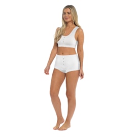 Rjm Ladies Ribbed Bra & Knickers Set White