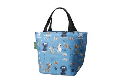 Eco Chic Blue Whimsy Dogs Lunch Bag