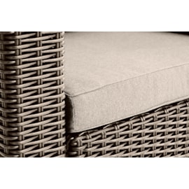 Keter California 3 Seater Chaise Longue Lounge Set - Cappuccino