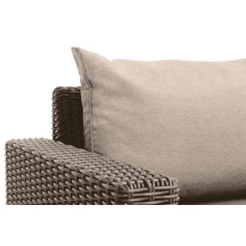 Keter California 3 Seater Chaise Longue Lounge Set - Cappuccino