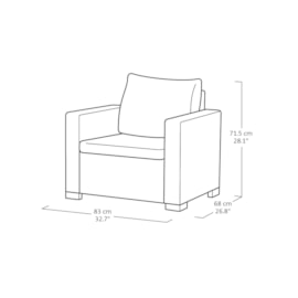 Keter California Balcony Deluxe Set - Graphite Keter California Balcony Deluxe Set - Graphite