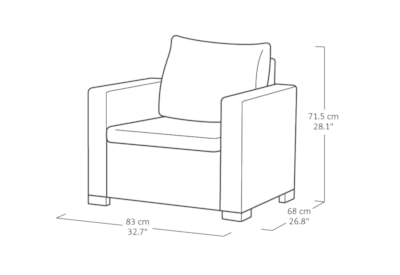 Keter California Balcony Deluxe Set - Graphite Keter California Balcony Deluxe Set - Graphite