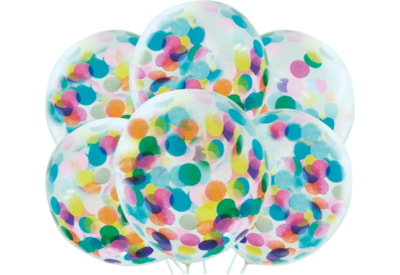 Pre-loaded Coloured Confetti Balloons 6s (CB01)