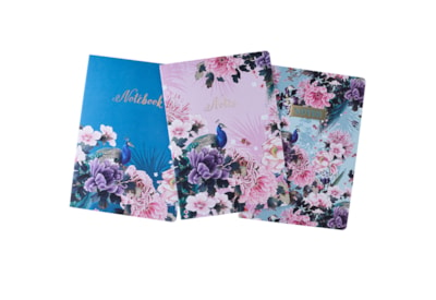 Exquisite Peacock 3pk A4 Notebooks (DBV-202-3A4)