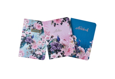Exquisite Peacock 3pk A6 Notebooks (DBV-202-3A6)