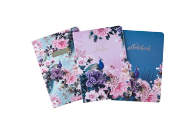 Exquisite Peacock 3pk A5 Notebooks (DBV-202-3PNB)