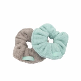 Danielle Creations Microfibre Hair Scrunchie Grey & Mint Danielle Creations Microfibre Hair Scrunchie Grey & Mint