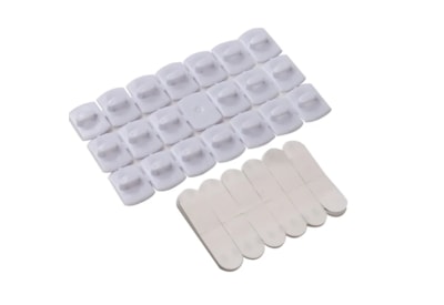 Dekton Geckogrip White Cable Hooks 20Pc
