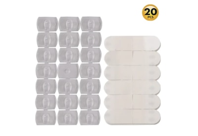 Dekton Geckogrip Clear Cable Hooks 20Pc