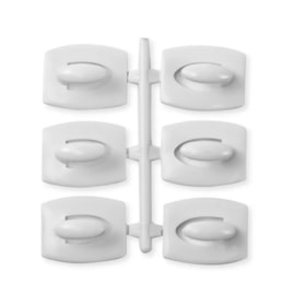 Dekton Geckogrip White Cable Hooks 6Pc Dekton Geckogrip White Cable Hooks 6Pc