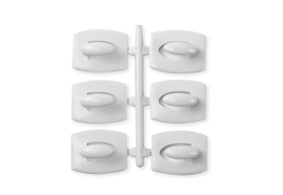 Dekton Geckogrip White Cable Hooks 6Pc