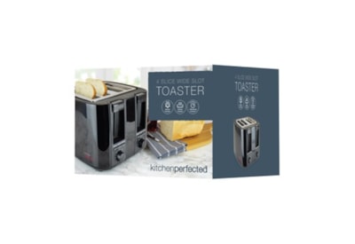 Kitchenperfected 4 Slice Extra-Wide Slot Toaster - Black