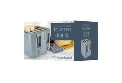 Kitchenperfected 4 Slice Extra-Wide Slot Toaster - Grey