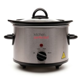 Kitchenperfected 1.5Ltr Round Slow Cooker - Stainless Steel Kitchenperfected 1.5Ltr Round Slow Cooker - Stainless Steel