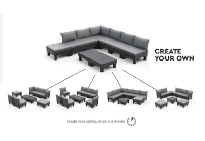 Keter Elements 7 Seater Modular Lounge Set - Graphite Keter Elements 7 Seater Modular Lounge Set - Graphite