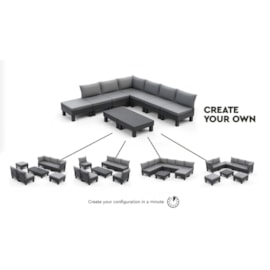 Keter Elements 7 Seater Modular Lounge Set - Graphite