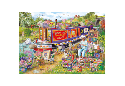 Gibsons Canal Boat Blooms (1000) Puzzle Gibsons Canal Boat Blooms (1000) Puzzle