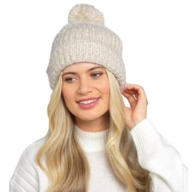 Ladies Mohair Cable Hat w Pom Pom Ladies Mohair Cable Hat w Pom Pom