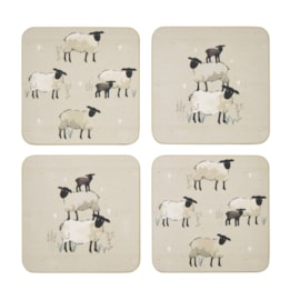 Cooksmart Highland Sheep Coasters 4pk Cooksmart Highland Sheep Coasters 4pk