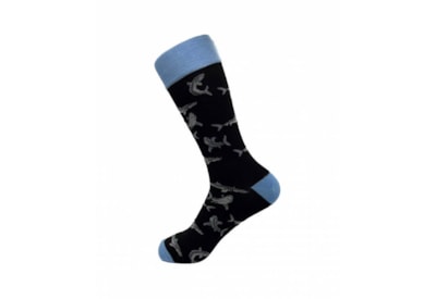 Eco Chic Black Sharks Bamboo Socks 6-11 Eco Chic Black Sharks Bamboo Socks 6-11