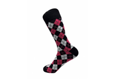 Eco Chic Black Argyle Bamboo Socks 6-11 Eco Chic Black Argyle Bamboo Socks 6-11