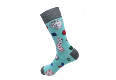 Eco Chic Mint Poker & Dice Bamboo Socks 6-11 Eco Chic Mint Poker & Dice Bamboo Socks 6-11